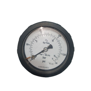 Diaphragm contact manometer gauge for chlorine gas